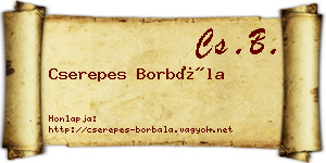 Cserepes Borbála névjegykártya