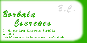 borbala cserepes business card